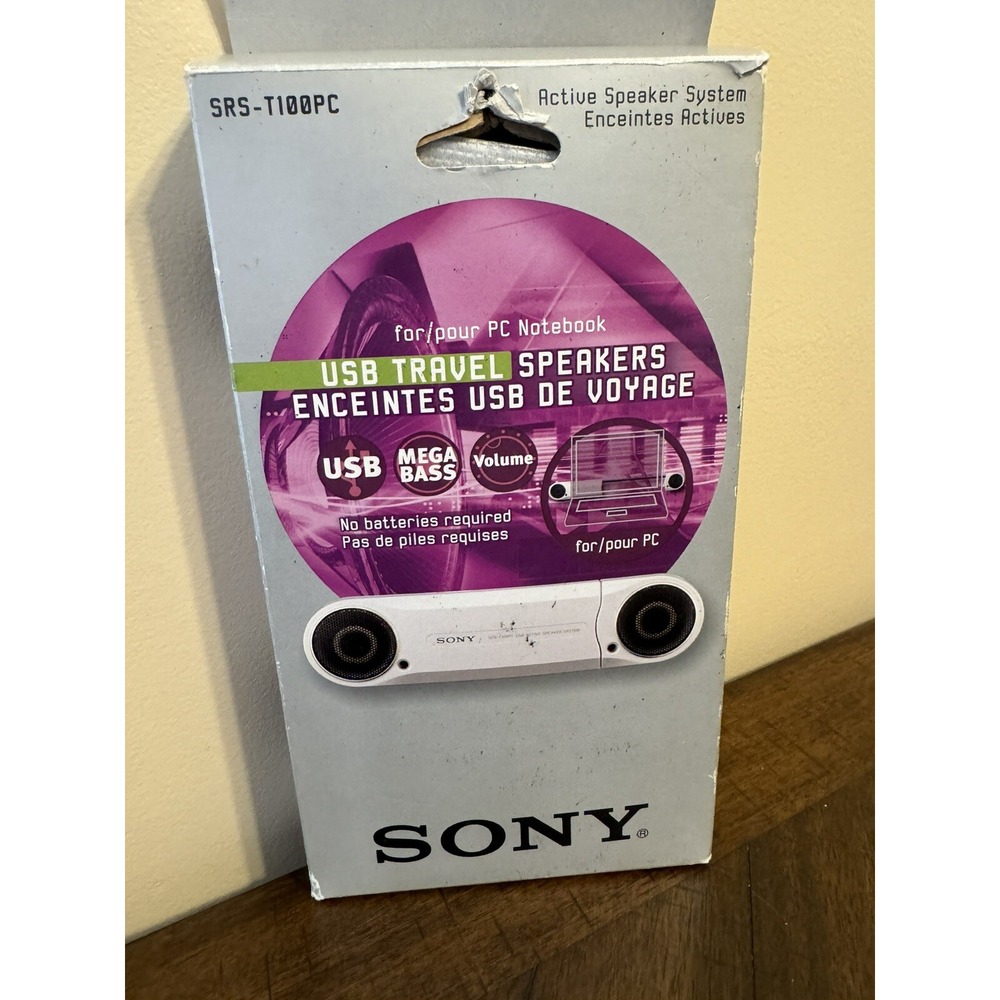 Sony SRS-T100PC USB Travel Speakers for LAPTOP SRST100PC i